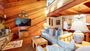 Indoors, Hardwood, Stained Wood, Furniture, Living Room