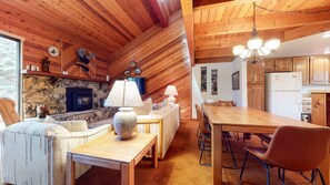 Indoors, Hardwood, Furniture, Living Room, Stained Wood
