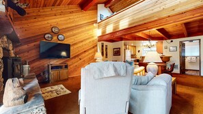 Indoors, Hardwood, Stained Wood, Furniture, Living Room