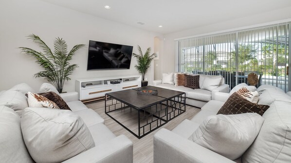 This villa has a total of 9 bedrooms.