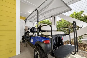 6 seat golf cart to cruise around the neighborhood or to the beach.