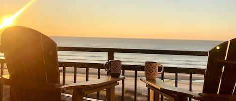 Enjoy a cup of coffee and watch the sunrise from your private balcony