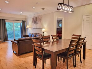 Dining area to living space and slider to deck