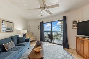 Living Area with Private Balcony