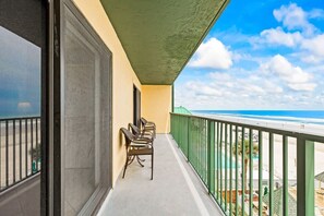 Private Balcony Overlooking Pool and Beach