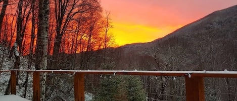 Snowy sunsets