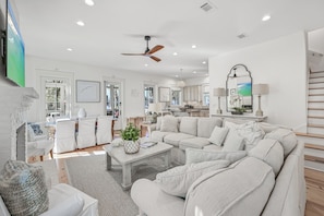 Open family room kitchen