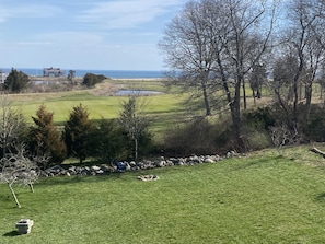 Backyard view!!  Amazing views of the ocean and Misquamicut Club golf course.