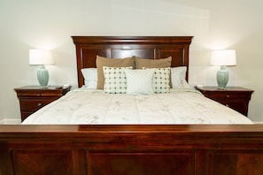 Master bedroom with King bed. 