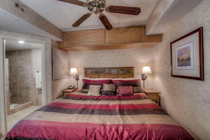 The bed is made with hotel quality linens