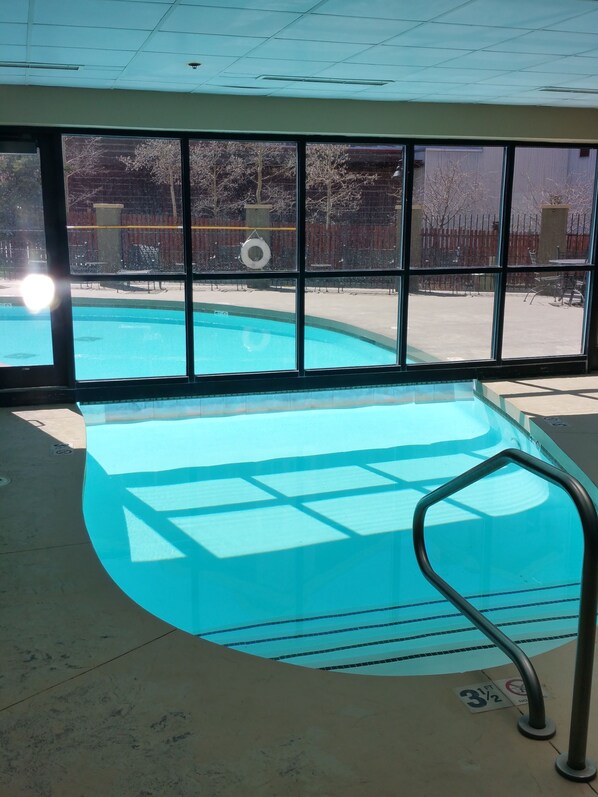 Heated indoor outdoor pool and Hot Tub