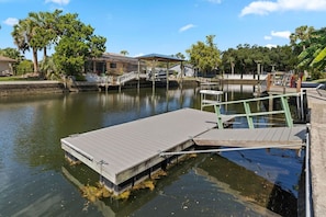 Big floating dock & fish cleaning station. Catch fish right from your dock too!