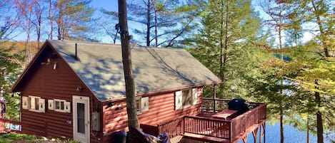 An October morning at the Guest Lodge (2021), just 40 feet from Santa Claus Lake