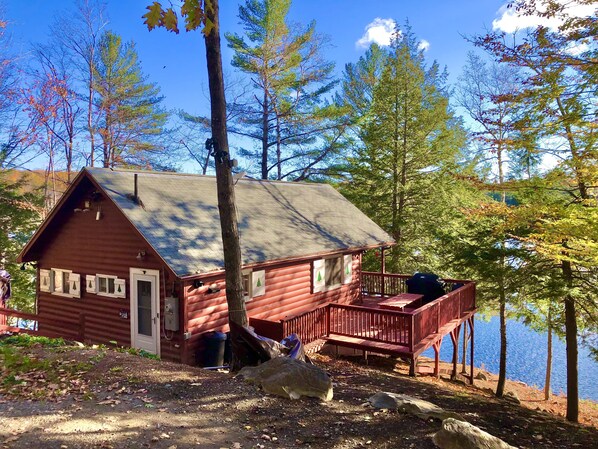 An October morning at the Guest Lodge (2021), just 40 feet from Santa Claus Lake