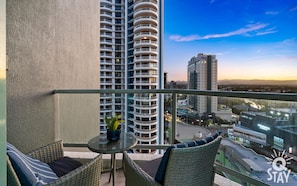 Balcony area with panoramic views of the Gold Coast 