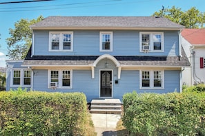 Front view of the home. This suite occupies the entire first floor. 