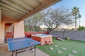 Spa and ping pong table