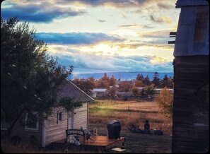 Sunset over back deck