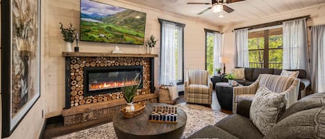 Beautifully designed and tastefully decorated living room space