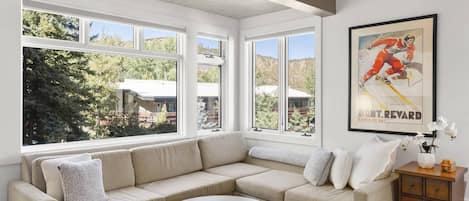 Unwind on the comfortable sofa after a day enjoying all that the Aspen Snowmass area has to offer!