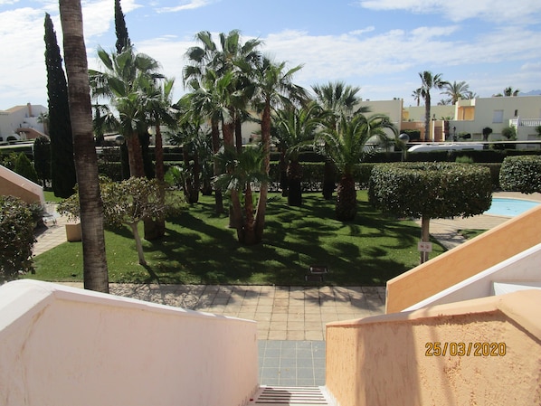 Vue de la terrasse de l'appartement
