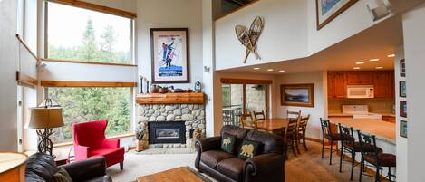 Living Room, Dining, and Kitchen Open Layout