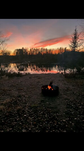 Fire by the water