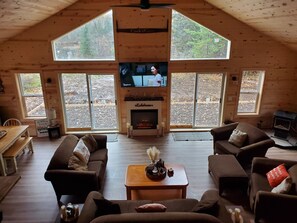 View of great room from the loft