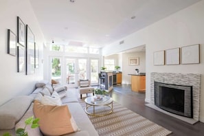 Light up the fire of an evening to create a warm, cozy ambience