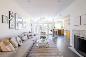 The home features modern style and design with bright, open spaces
