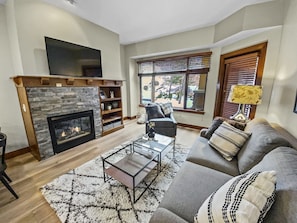 Cozy Living Room with Fireplace