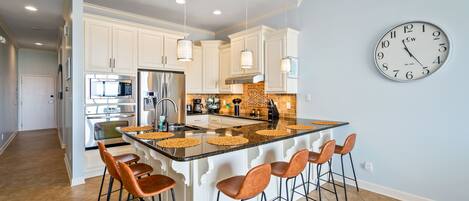 Fully stocked kitchen