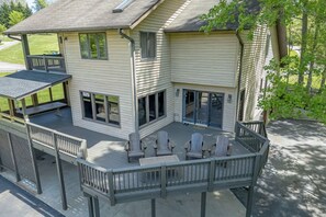 Relax on the serene back deck.