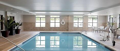 Spend time with family and friends in the indoor pool.