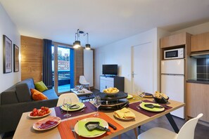 Share meals and laughs at the dining table.