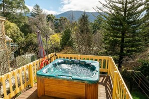 Outdoor Spa with Mountain Views