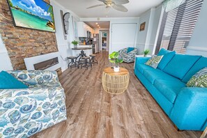 Large Living Area with Views of the Ocean, Beautifully Decorated