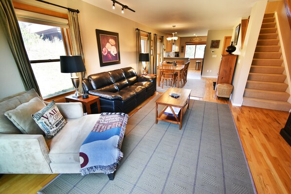 Living Area with Stairs to Bedrooms - Living Area with Stairs to Bedrooms