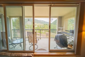 Sliding door to your private balcony