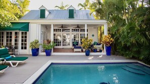 Relax in your very private pool nestled between the main house & guest house...