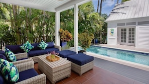 Lounge outside under the lanai...