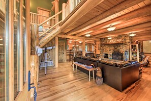 Living Room | Full Sleeper Sofa | Wood-Burning Stove | DVD Player | Central A/C