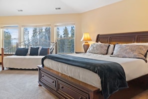The master suite is the only room on the upper floor offering a private retreat for you to rest and recharge.