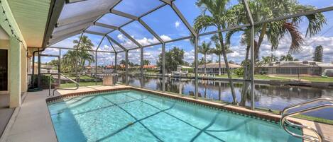 Gorgeous and spacious pool overlooking the canals