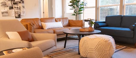 Living Room provides ample seating for conversation, games, or a movie.