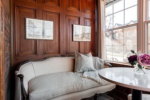 Your own lounge area that can be closed off from the bedroom with glass doors