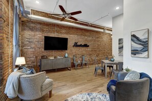 Living Area at Majestic Lofts 402