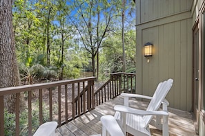 Back porch overlooking beautiful Kiawah scenery.