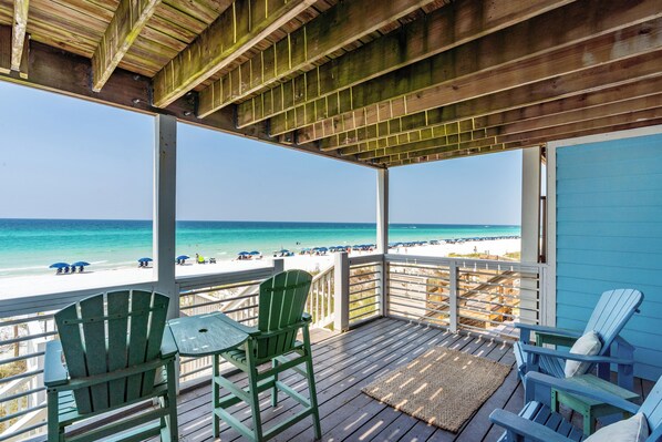 Stunning beach home feet from the shore.