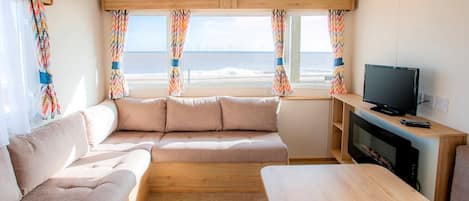 Typical lounge | Beachfront Premium - Eastern Beach Caravan Park, Caister-on-Sea